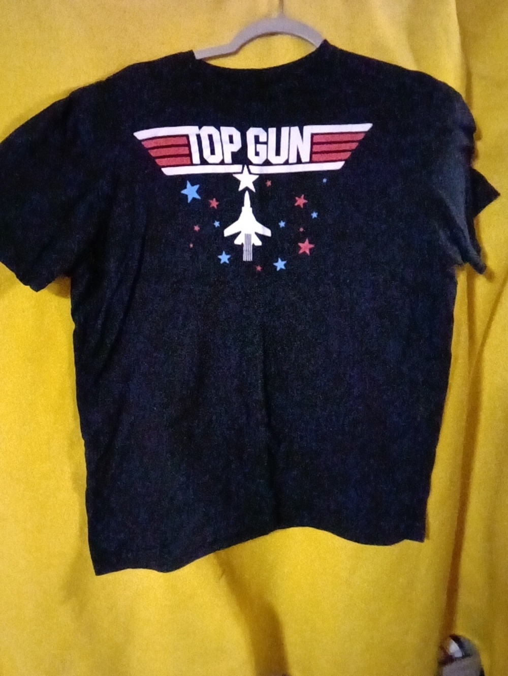Top Gun Short Sleeve Tee - Black with Red & Blue Accents